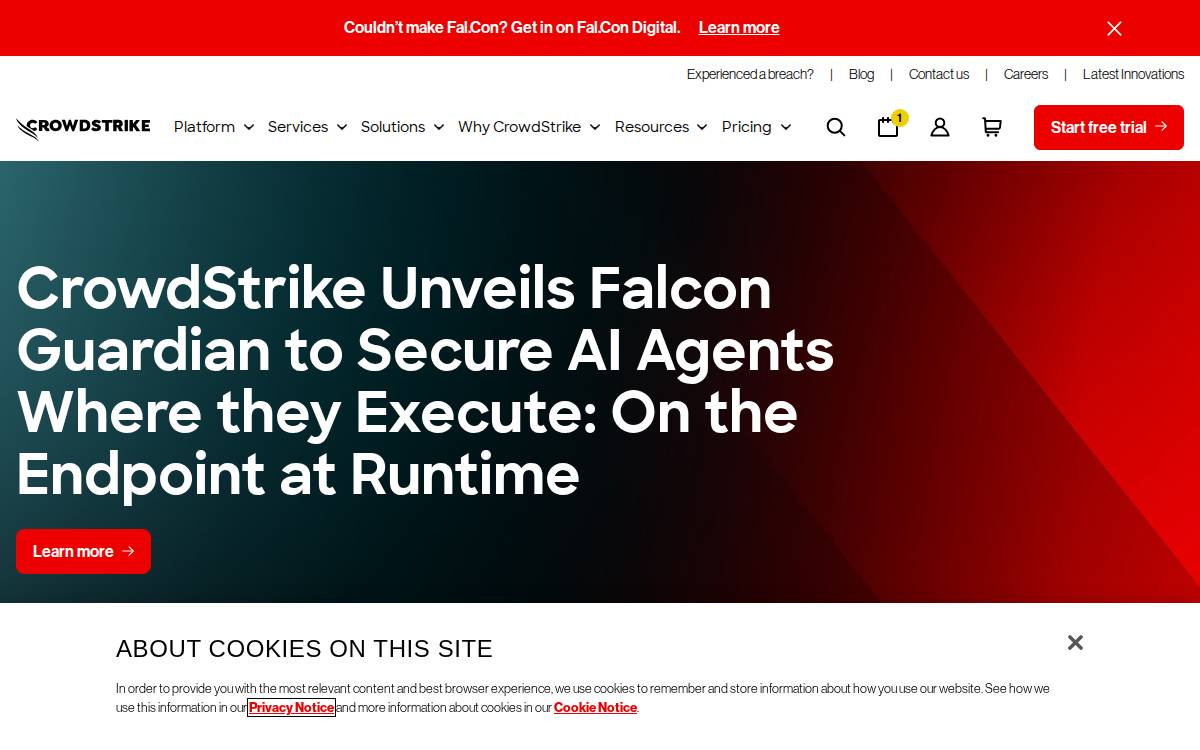 Crowdstrike website preview