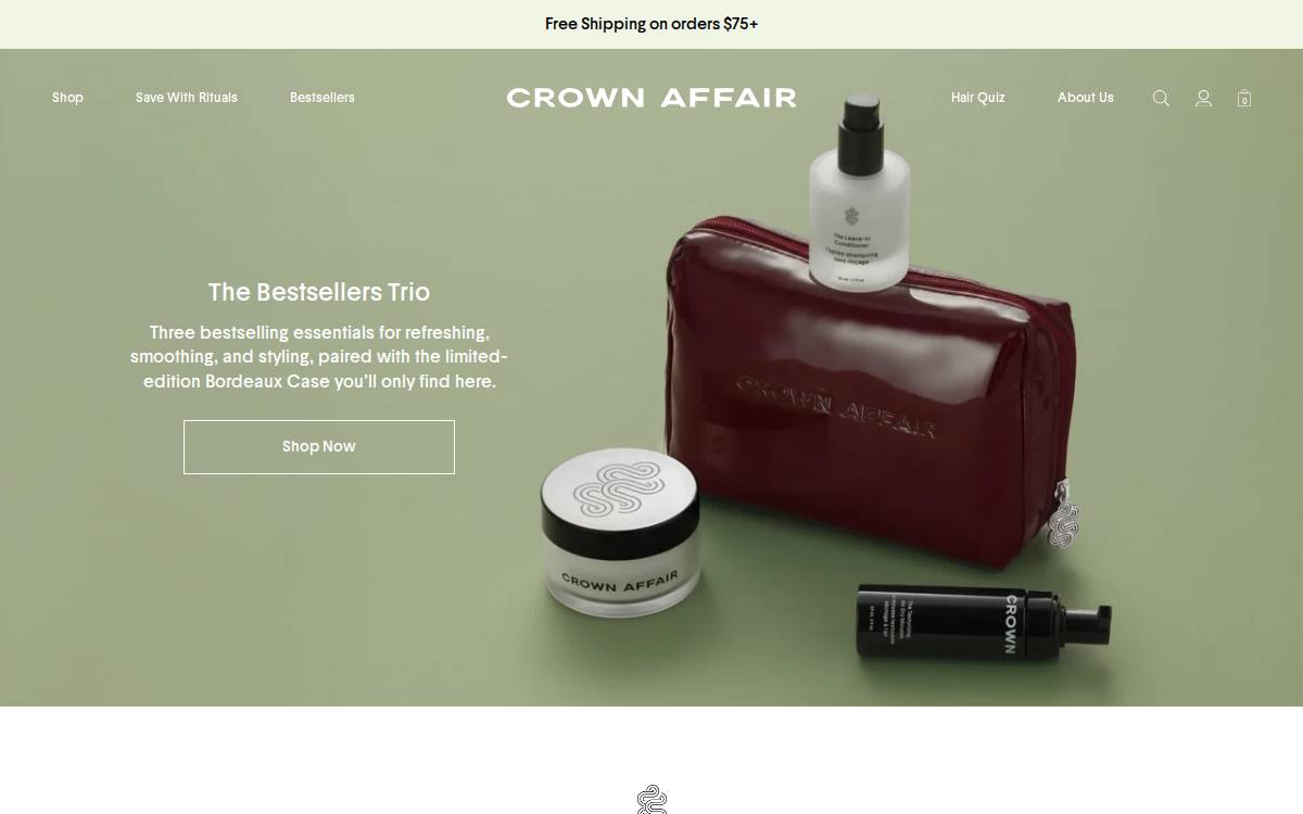 Crown Affair website preview