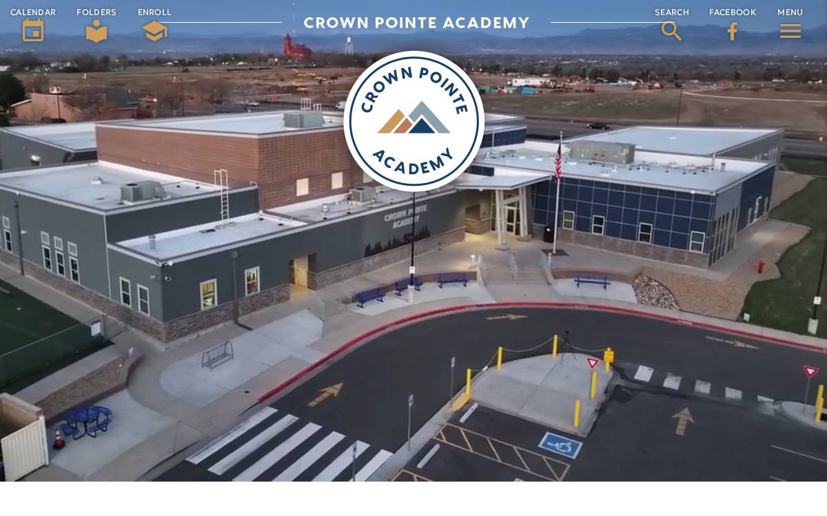 Crownpointeacademy website preview