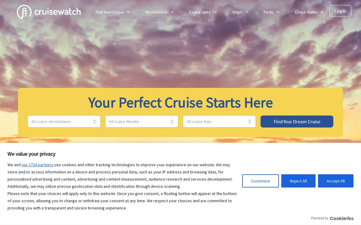 Cruisewatch website preview