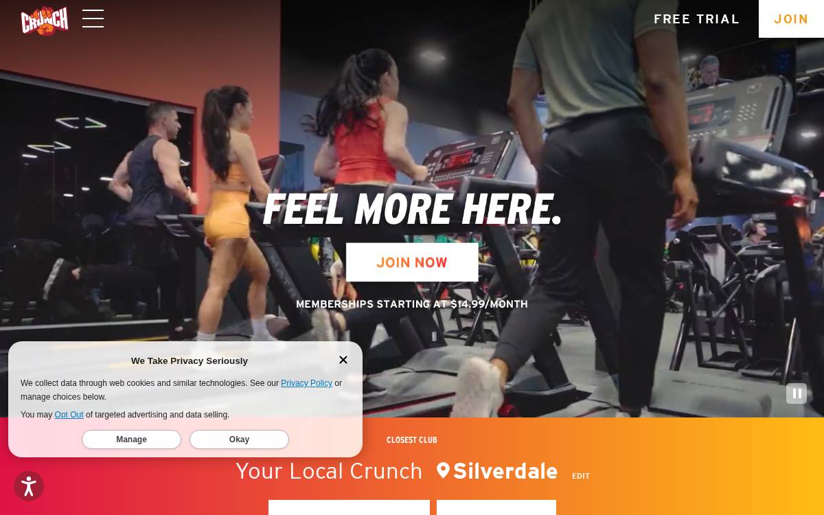 Crunch website preview