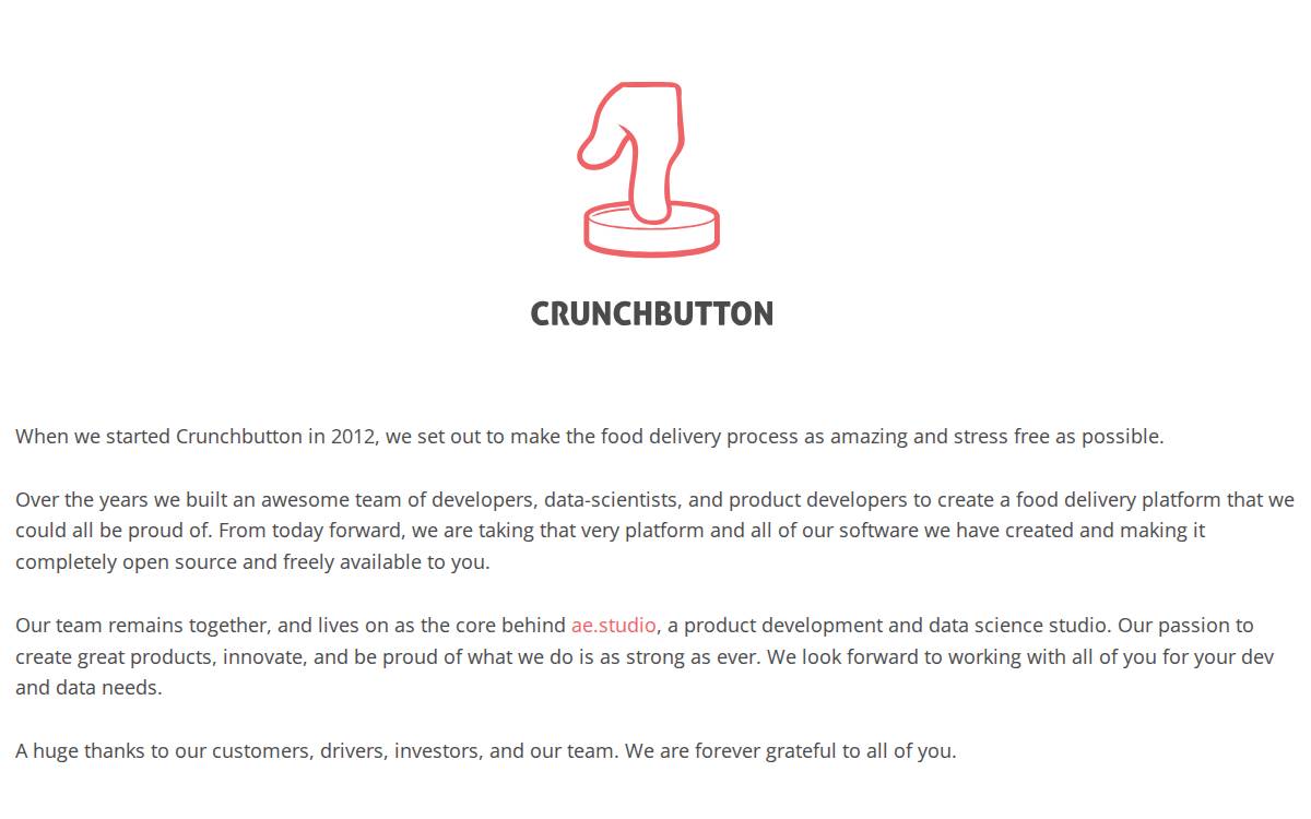 Crunchbutton website preview