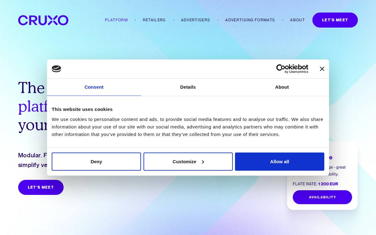 CRUXO website preview