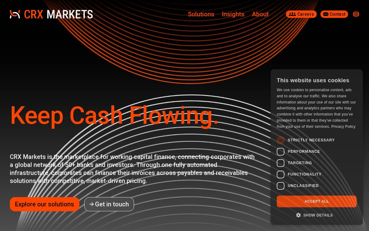CRX Markets website preview