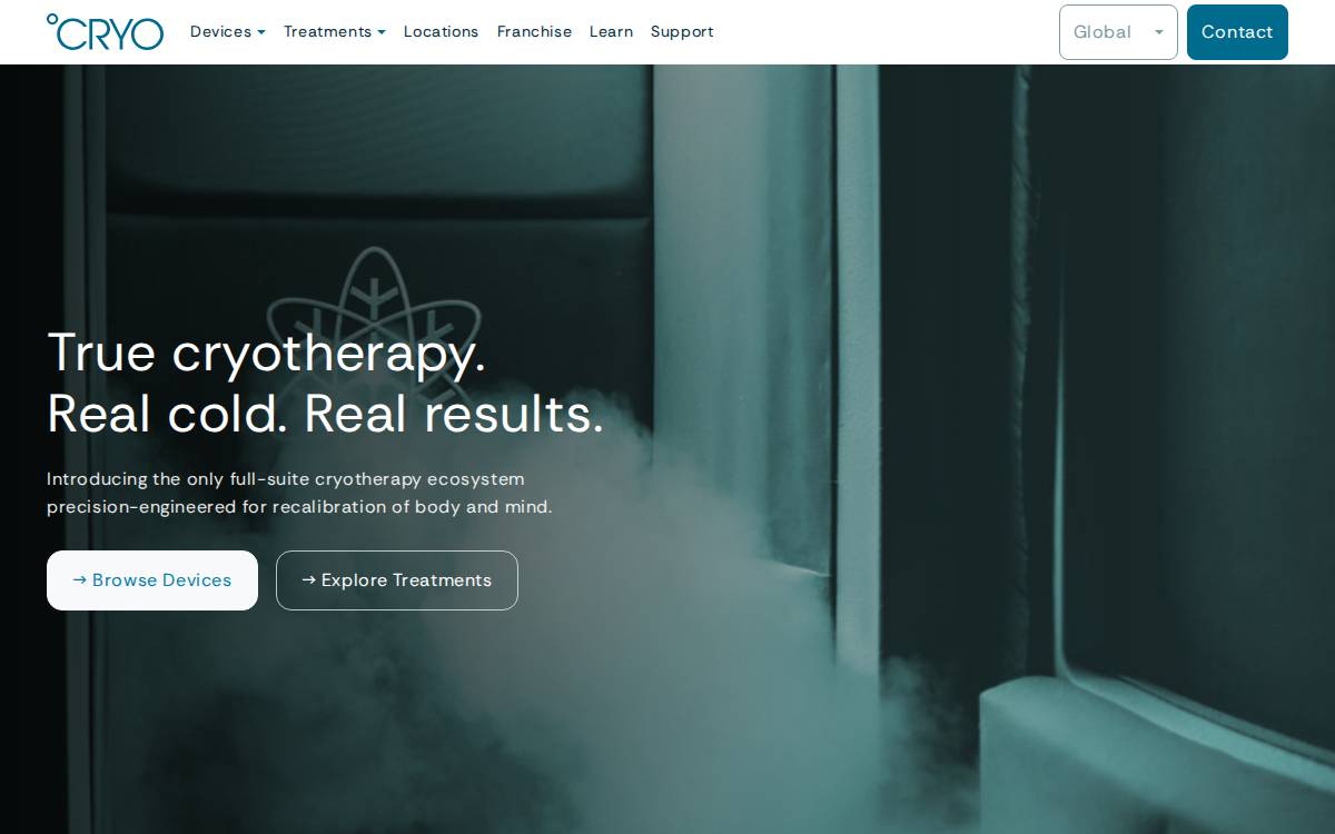 Cryo website preview