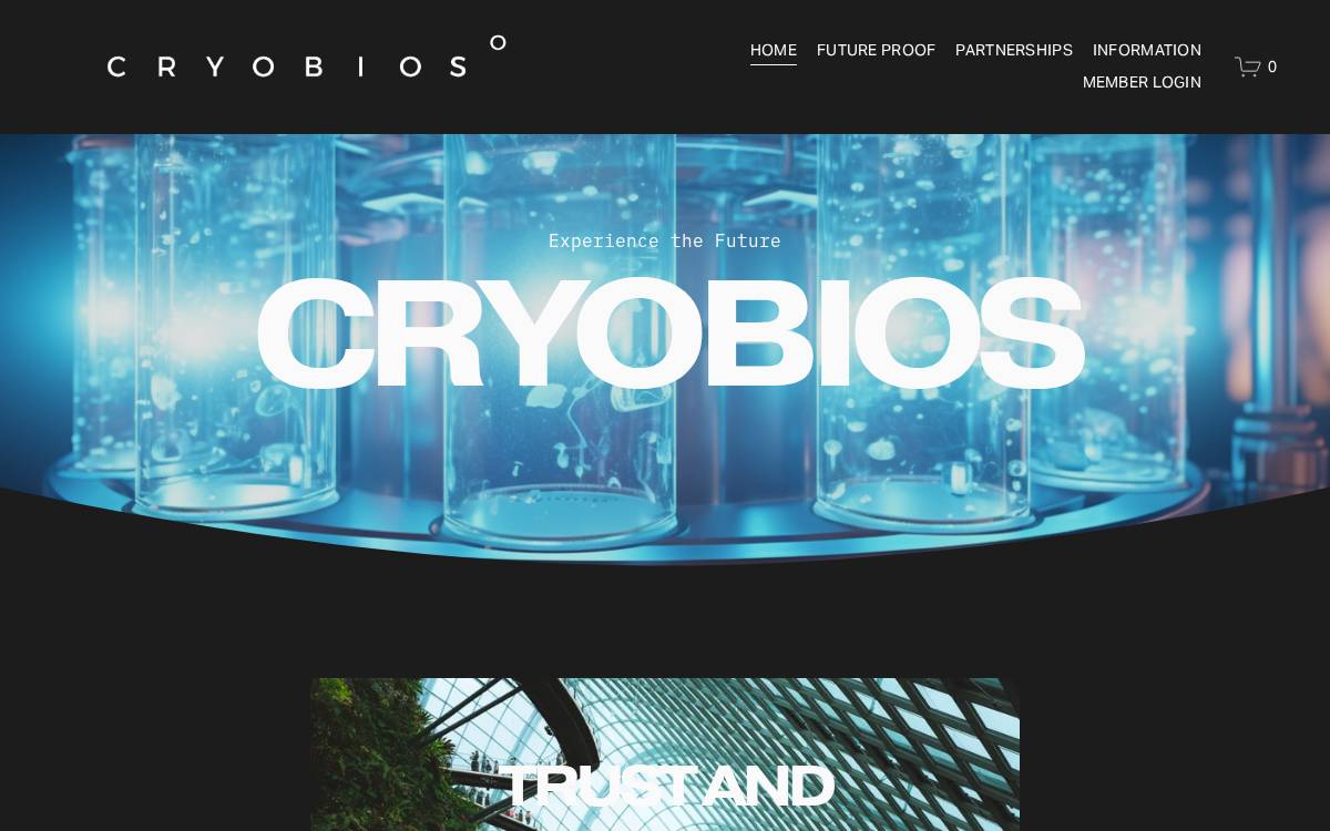 CryoBios website preview
