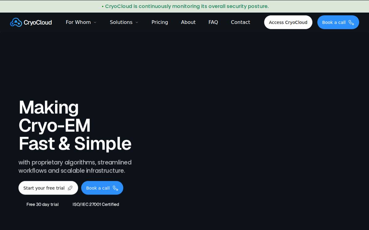 Cryocloud website preview