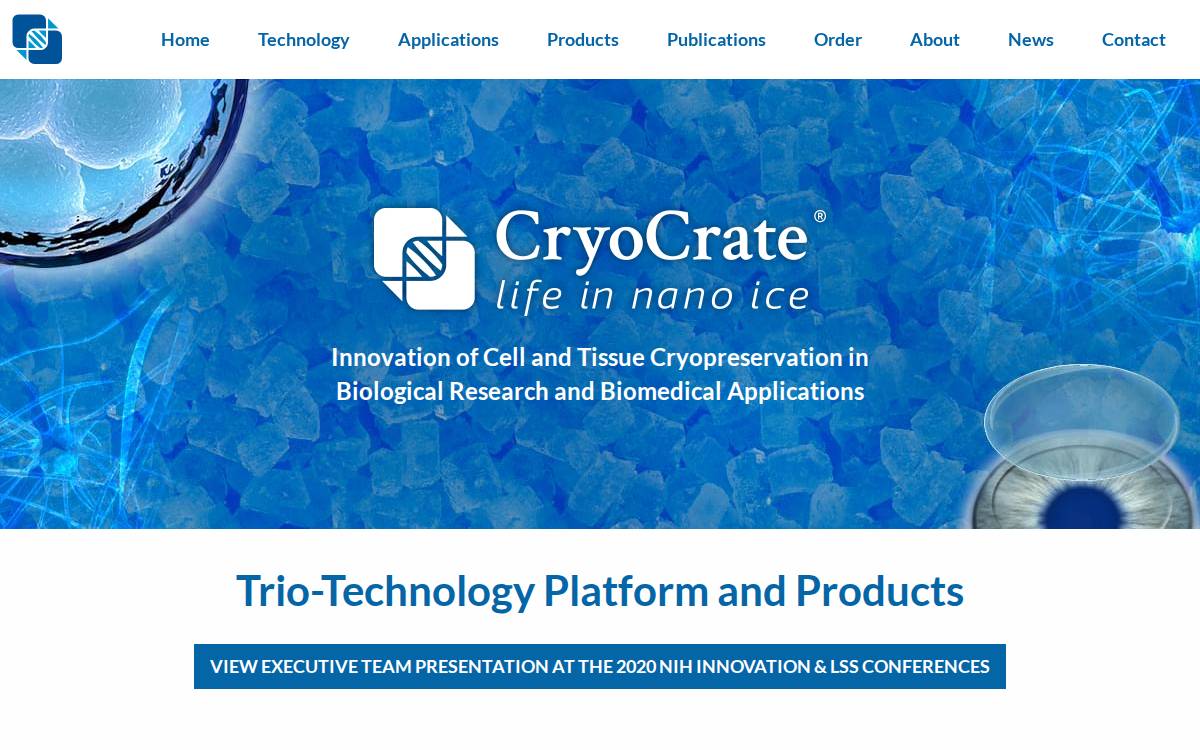 CRYOCRATE LLC website preview