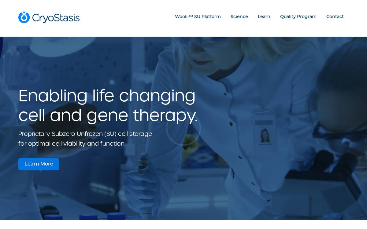Cryostasis Inc website preview