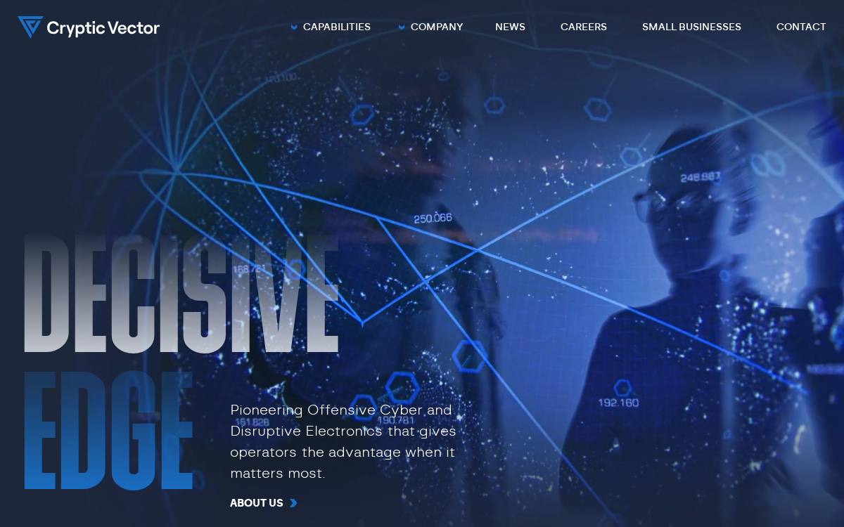 Cryptic Vector website preview