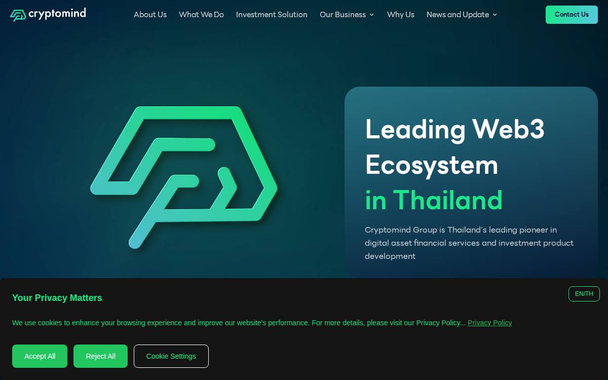 Cryptomind website preview