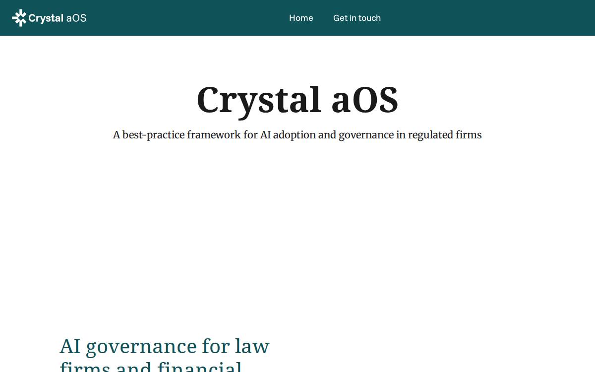 Crystal aOS website preview