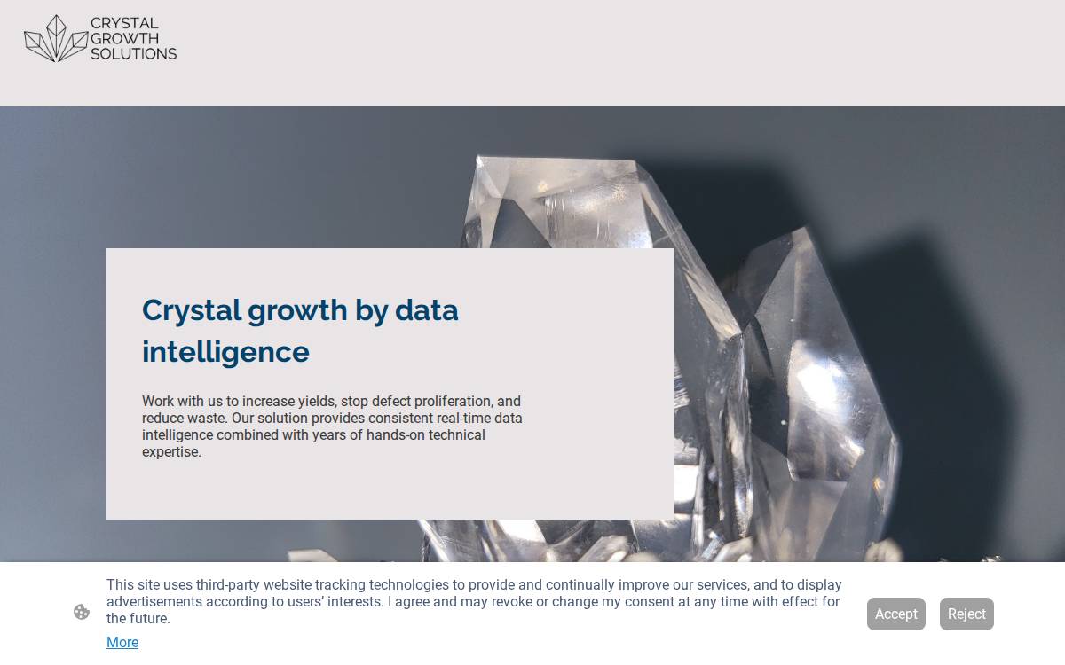 Crystal Growth Solutions website preview