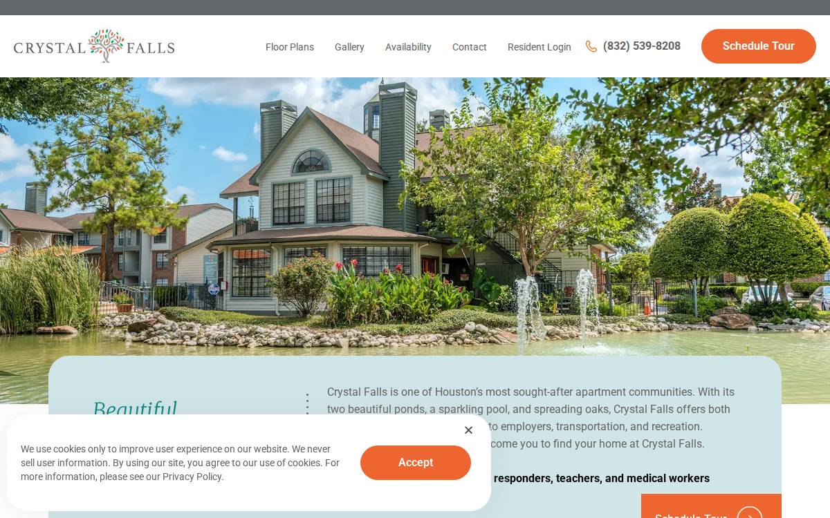 Crystalfallsliving website preview