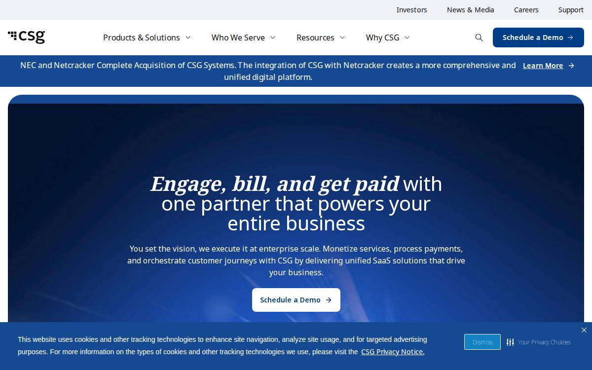 Csgsystems website preview