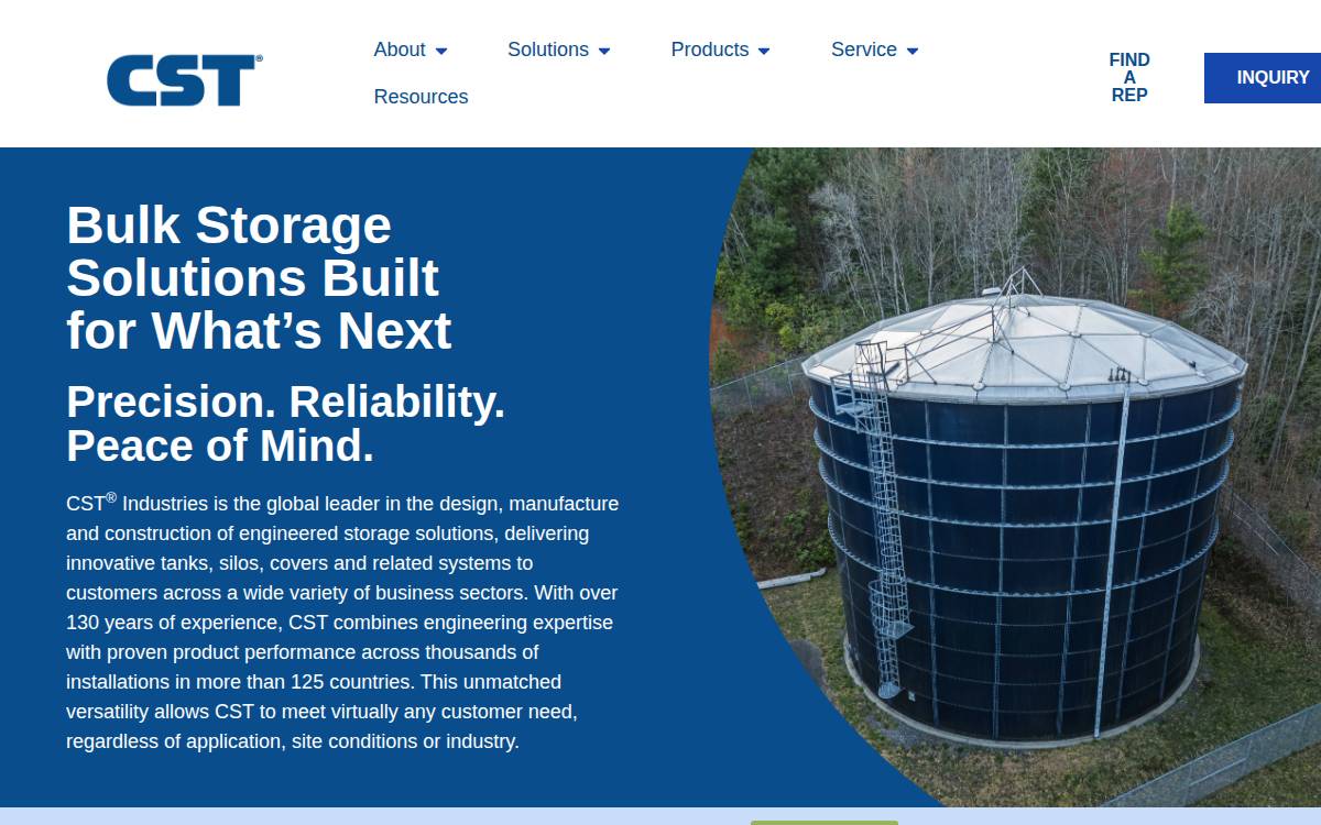 CST Industries website preview