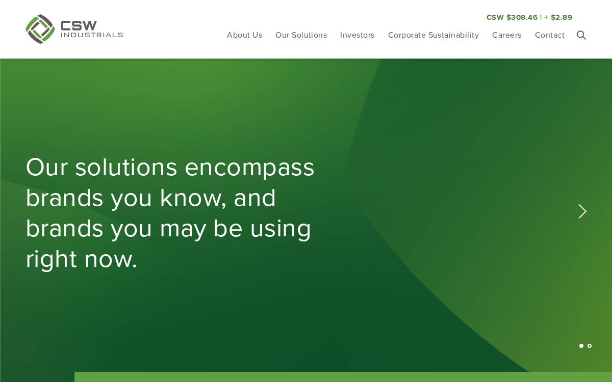 CSW Industrials website preview