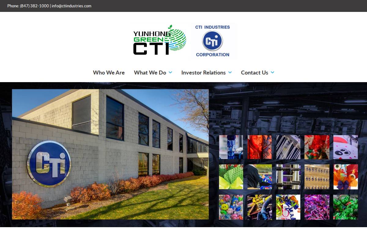 CTI Industries website preview