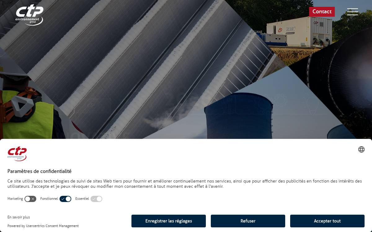CTP Environnement website preview