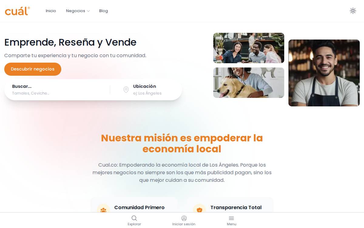 Cuál website preview