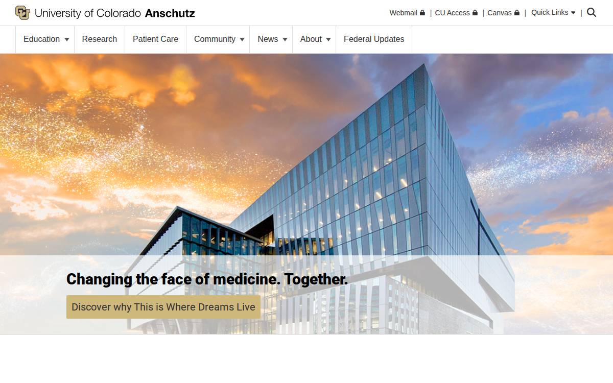 Cuanschutz website preview