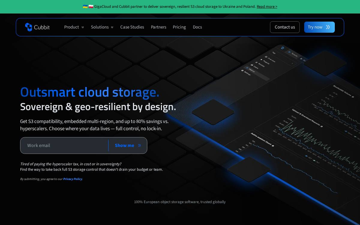 Cubbit website preview