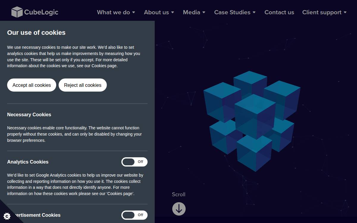 CubeLogic website preview