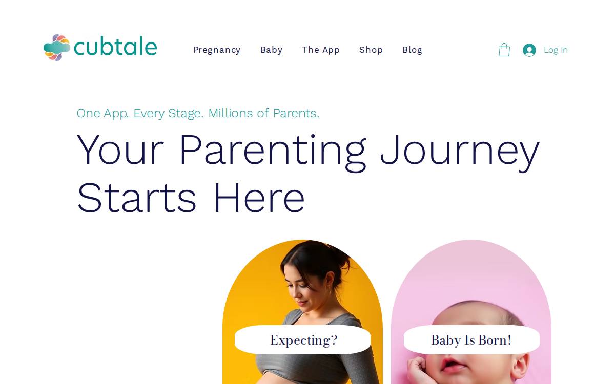 Cubtale website preview