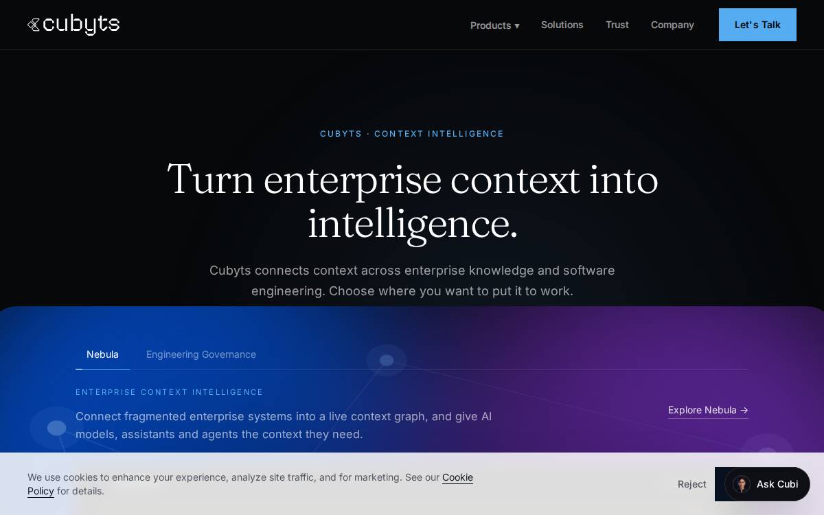 Cubyts website preview