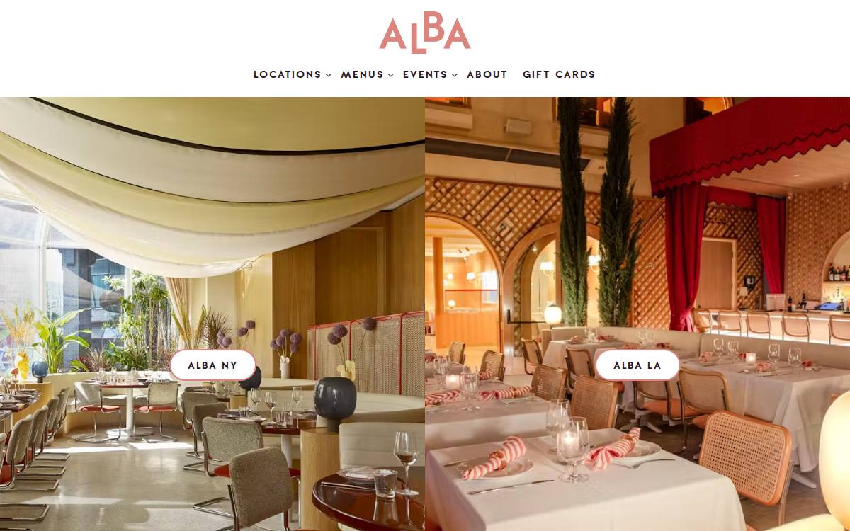Cucina Alba website preview
