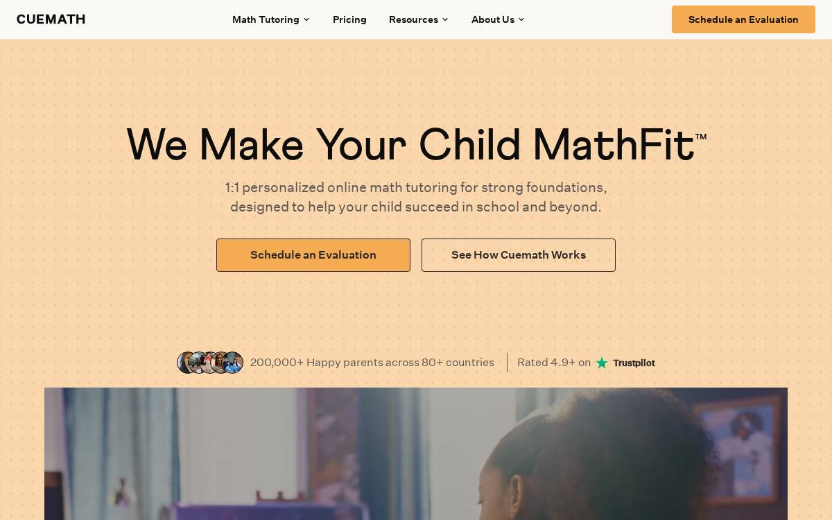 Cuemath website preview