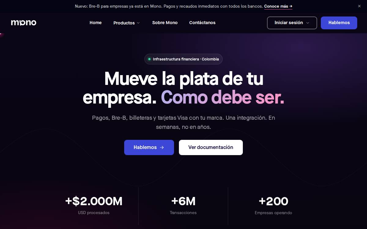 Cuentamono website preview