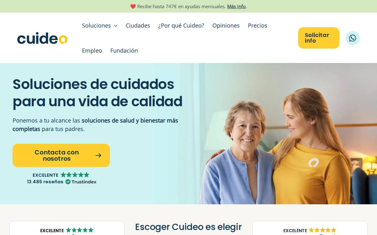 Cuideo website preview