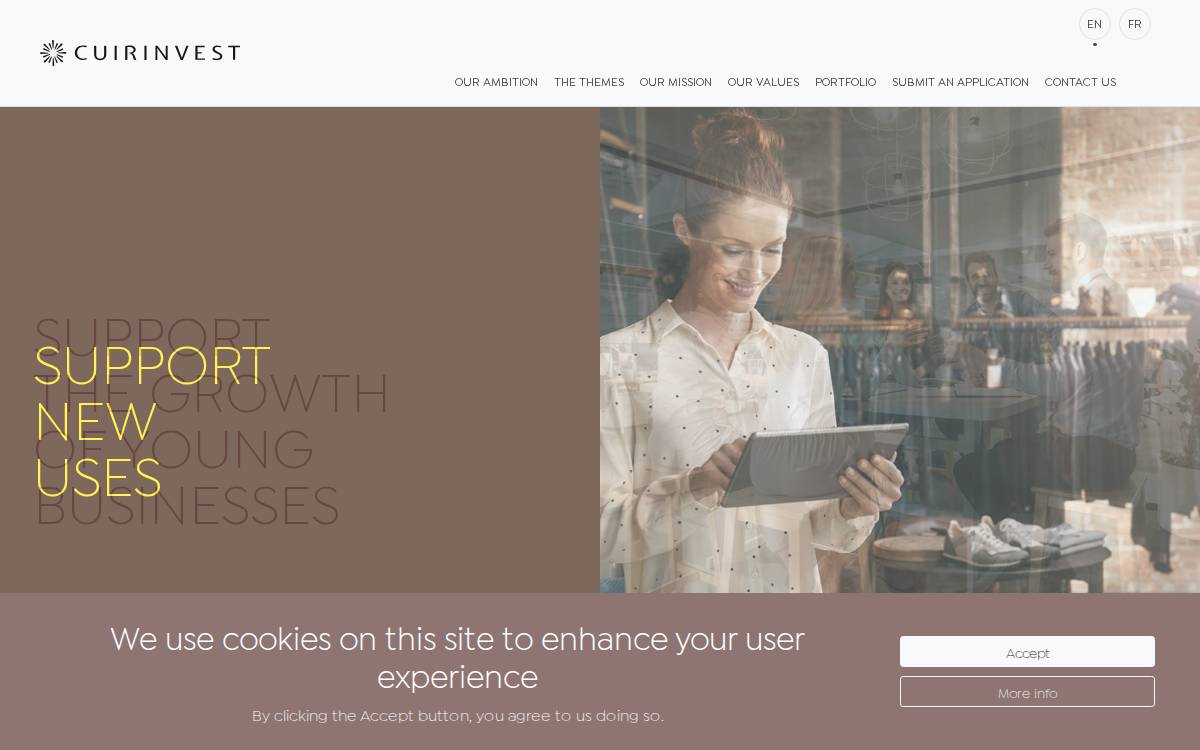 Cuir Invest website preview