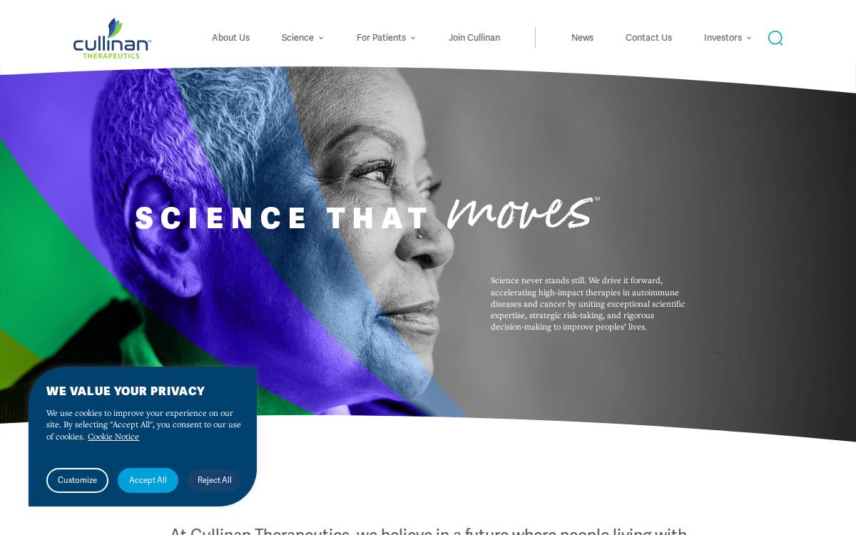 Cullinan Oncology website preview
