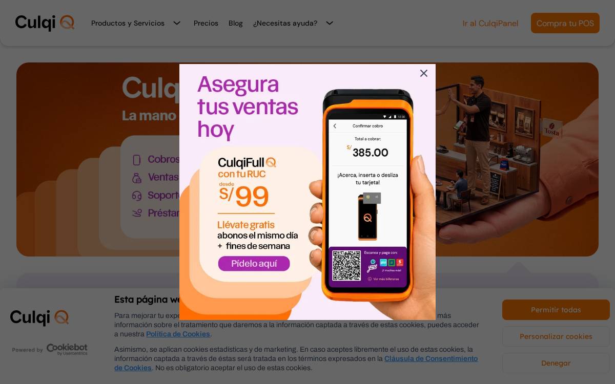 Culqi website preview