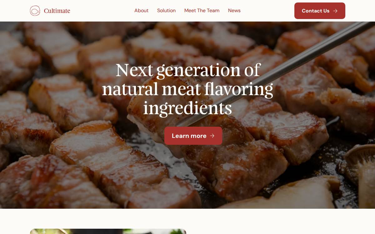 Cultimatefoods website preview
