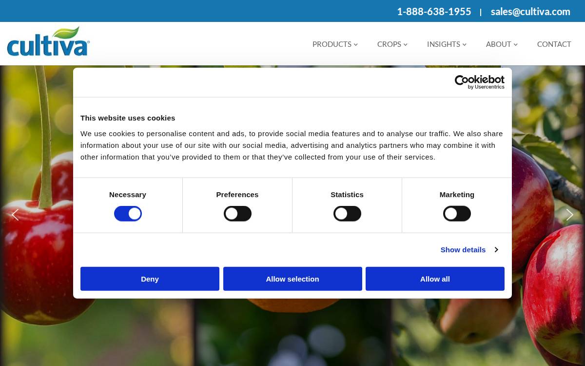 Cultiva website preview