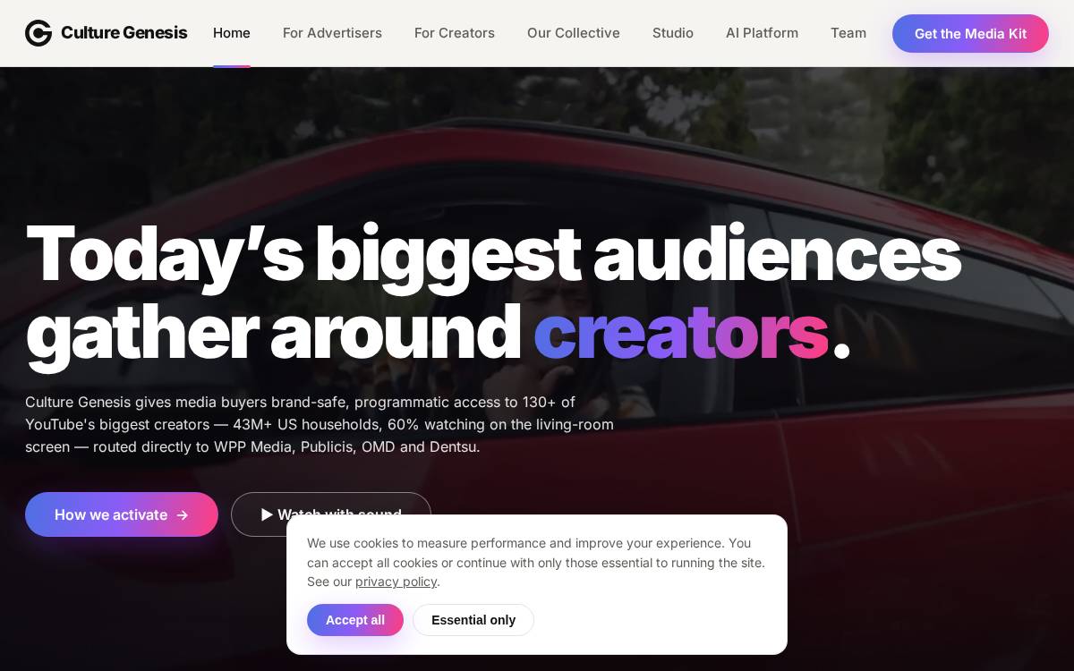 Culture Genesis website preview
