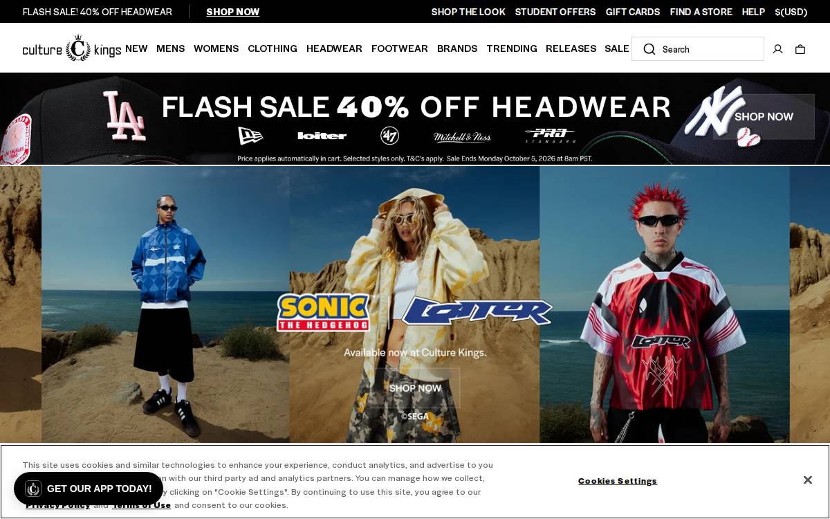 Culture Kings website preview