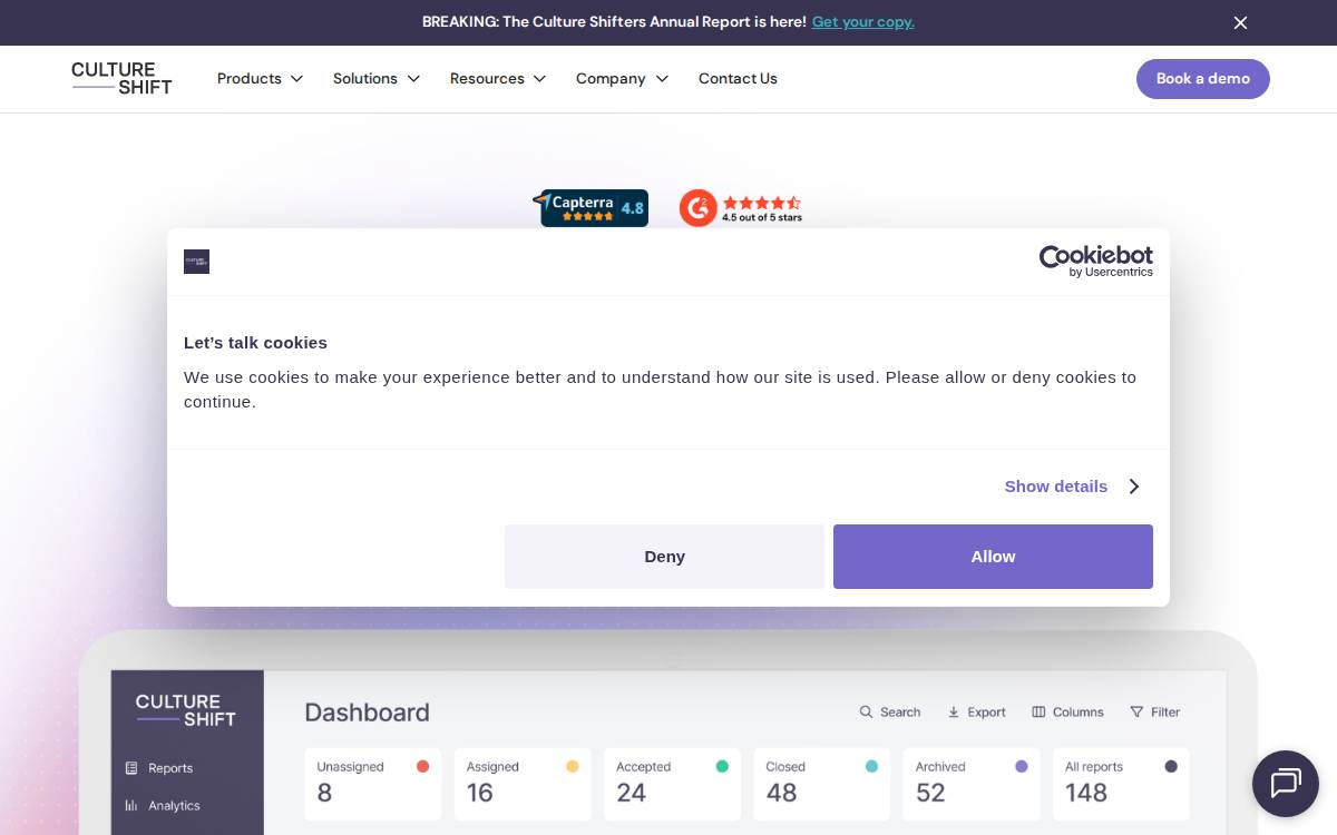 Culture Shift website preview