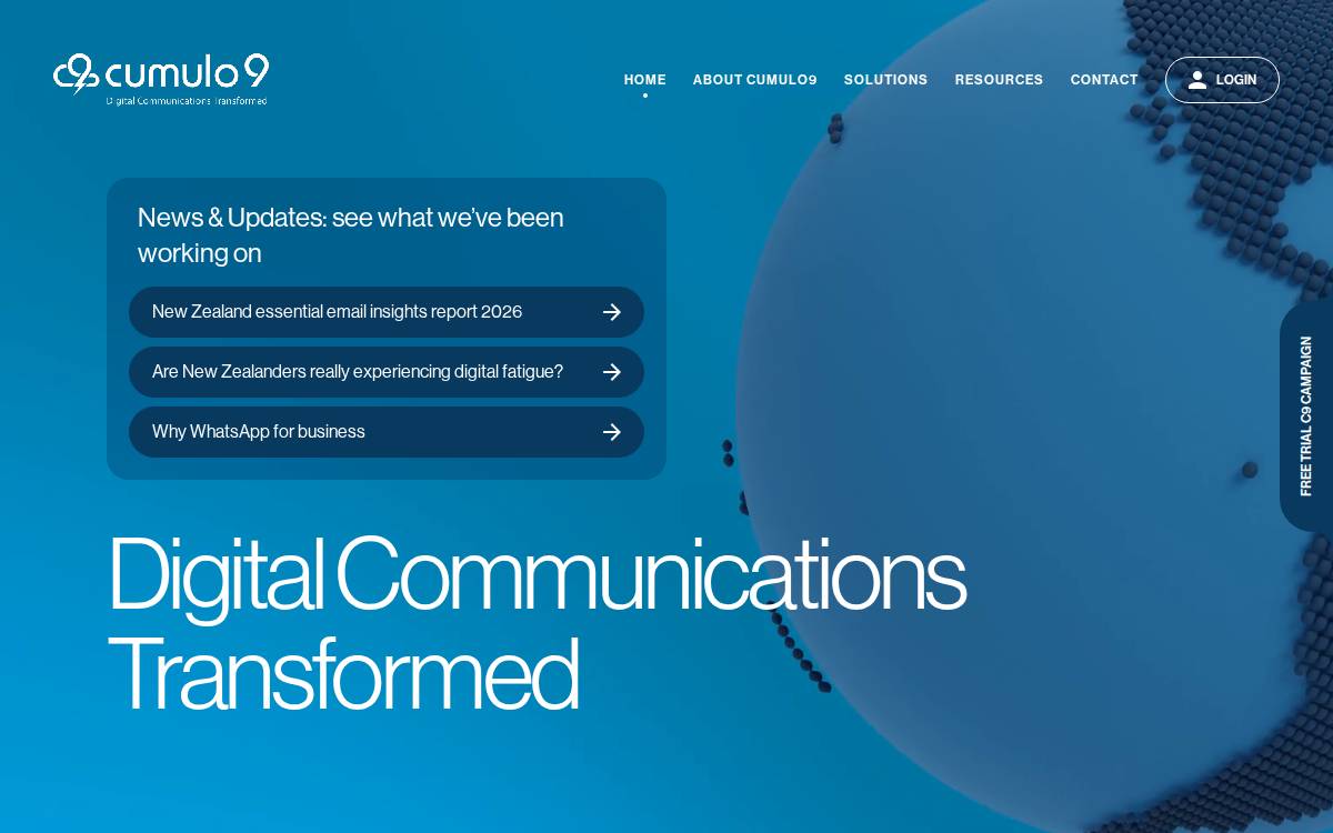 Cumulo9 website preview