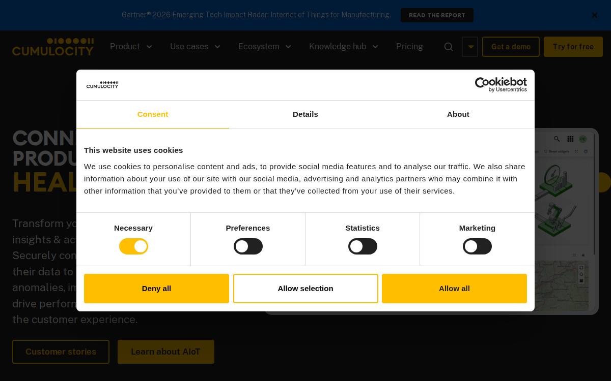 Cumulocity website preview