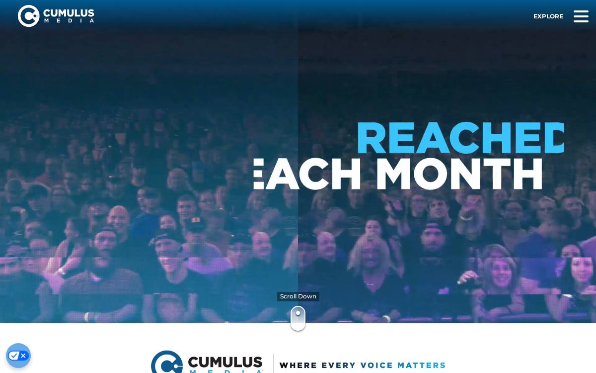 Cumulus website preview