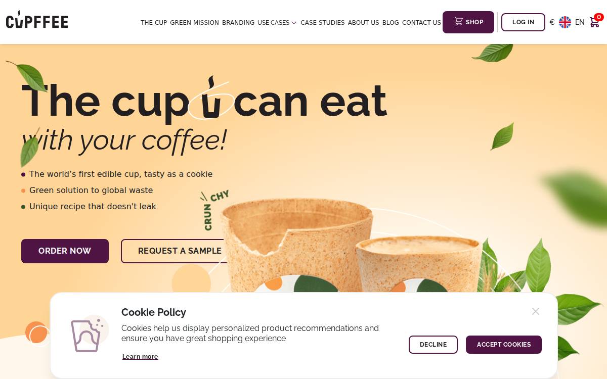 Cupffee website preview