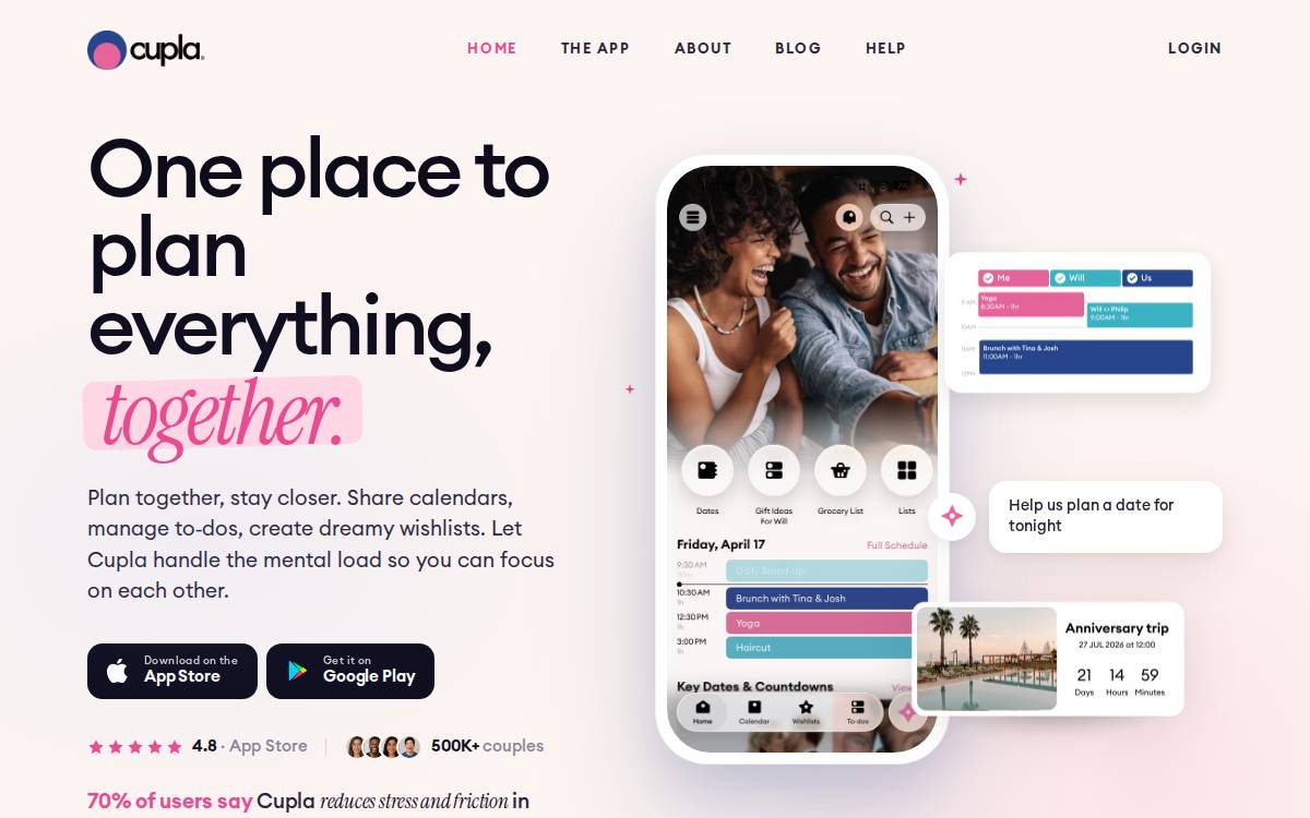 Cupla website preview