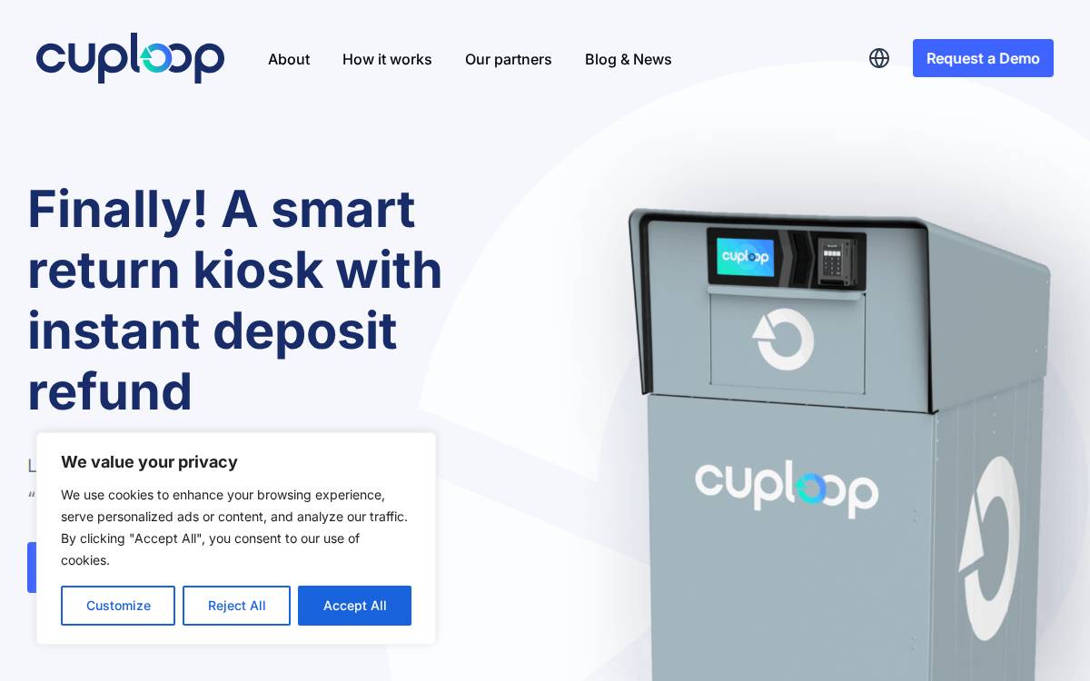 Cuploop website preview