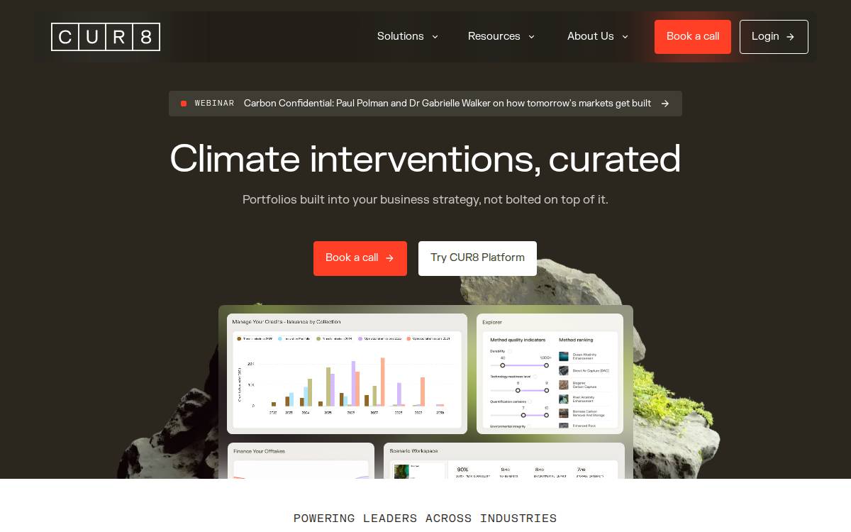 CUR8 website preview