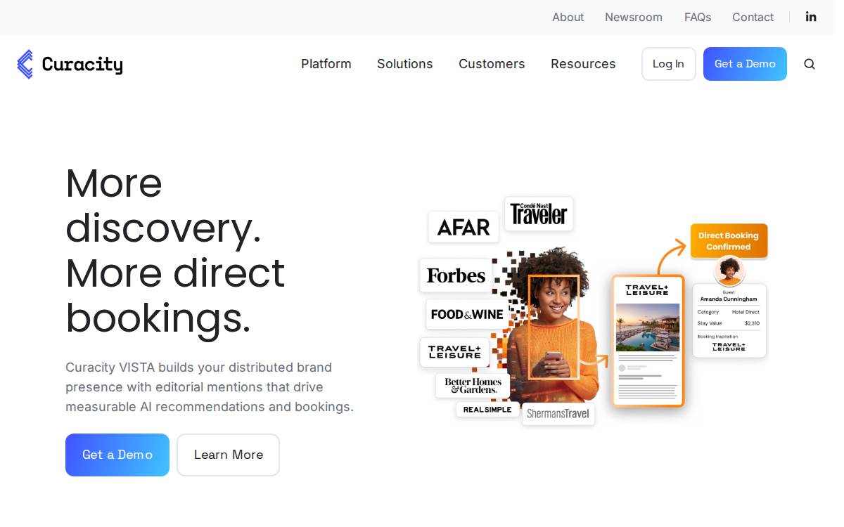 Curacity website preview