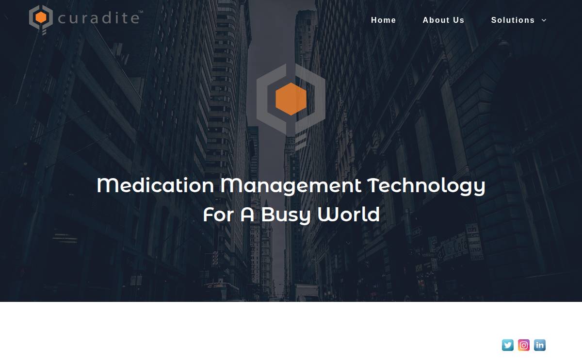 Curadite website preview